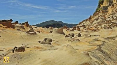 Скальные образования в геопарке Елю на Тайване