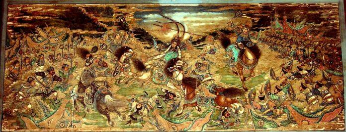 Битва при Чжусяньчжэне возле Кайфэна в провинции Хэнань, где Юэ Фэй победил армию Цзинь в 1140 году. Картина в Летнем Дворце в Пекине. (Public Domain)
 | Epoch Times Россия