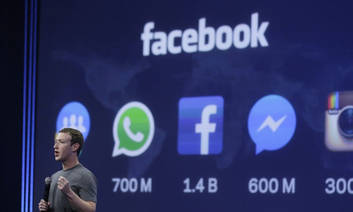 Генеральный директор Марк Цукерберг на конференции разработчиков Facebook F8 в Сан-Франциско, Калифорния, 25 марта 2015 г. (Eric Risberg/AP Photo) | Epoch Times Россия