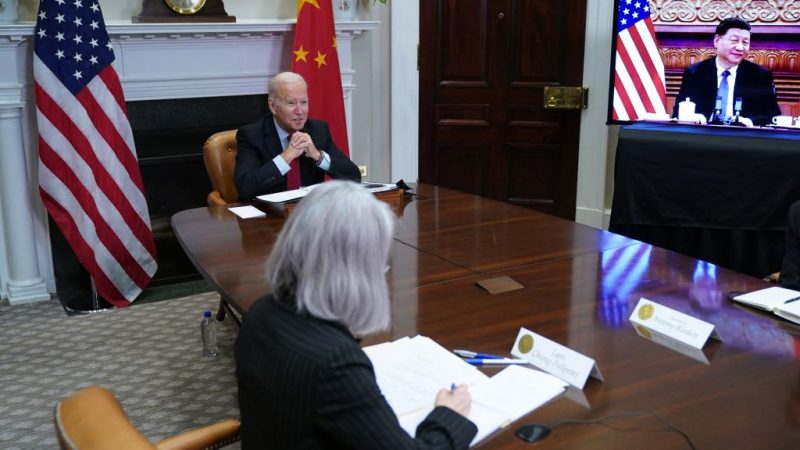 Видеоконференция президента США Джо Байдена с китайским лидером Си Цзиньпином, Вашингтон, округ Колумбия, 15 ноября 2021 г. | Epoch Times Россия