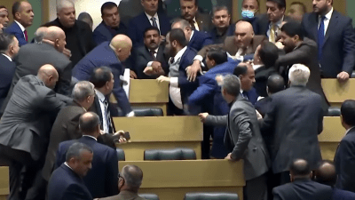 Драка в иорданском парламенте