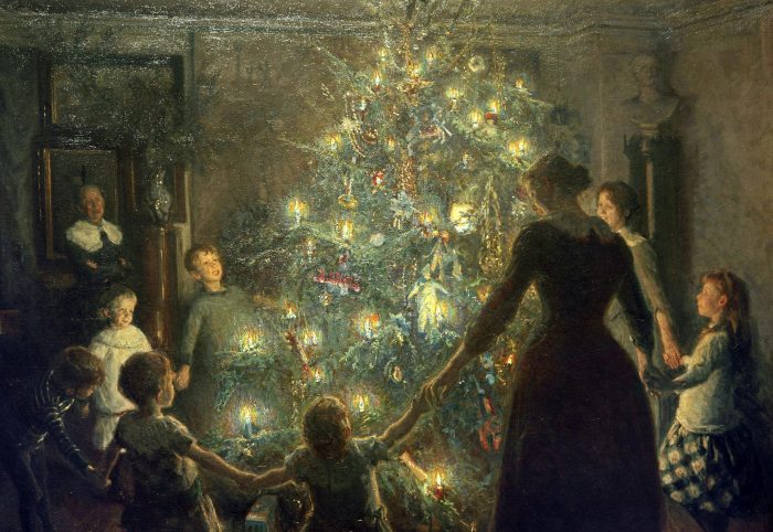 Дух Рождества на картине Вигго Юхансена