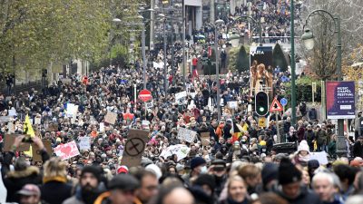 Тысячи бельгийцев вышли на мирный протест, закончившийся столкновениями с полицией