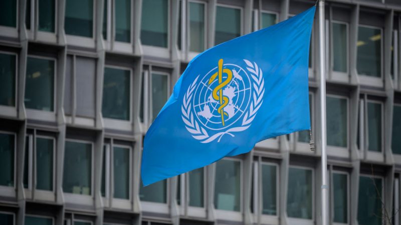 Флаг Всемирной организации здравоохранения (ВОЗ) около штаб-квартиры в Женеве 5 марта 2021 г. Фото: Fabrice Coffrini / AFP через Getty Images
 | Epoch Times Россия