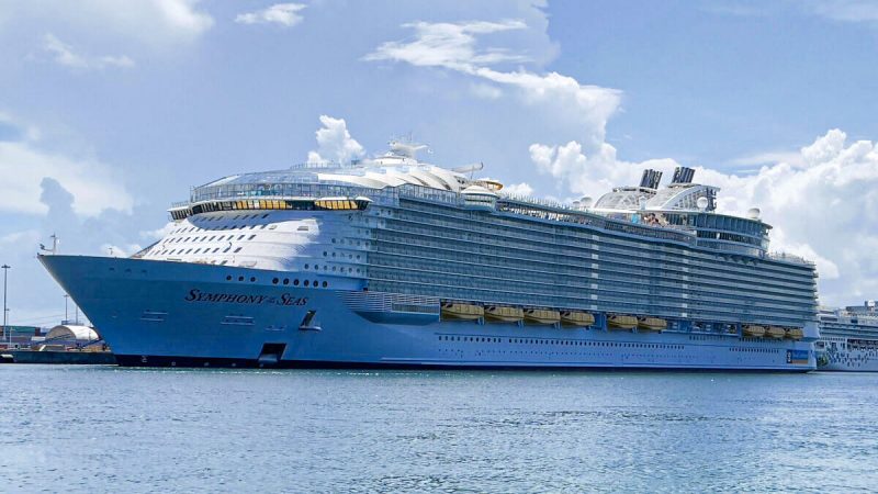 Круизный лайнер Royal Caribbean, Symphony of the Seas, пришвартован в порту Майами 1 августа 2021 г. (Фото Дэниела СЛИМ / AFP) (Фото ДАНИЭЛЯ СЛИМА / AFP через Getty Images) | Epoch Times Россия