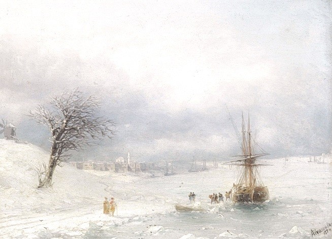 Иван Айвазовский, «Зимний пейзаж», 1874 год