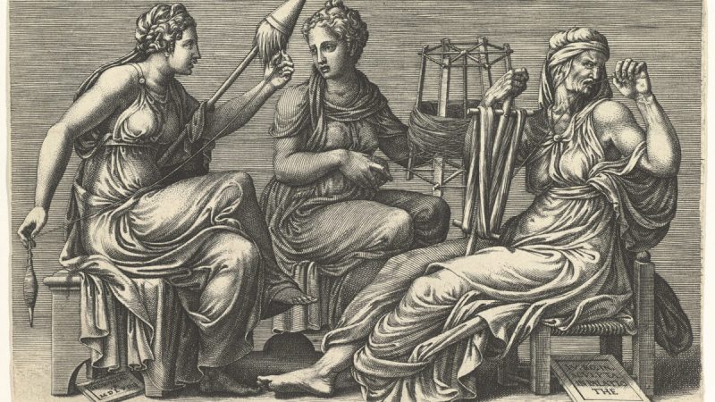 Три греческие судьбы, которые прядут, вытягивают и перерезают нить жизни. Гравюра Джорджио Гизи (1558–1559) Метрополитен-музей (PD-US) | Epoch Times Россия