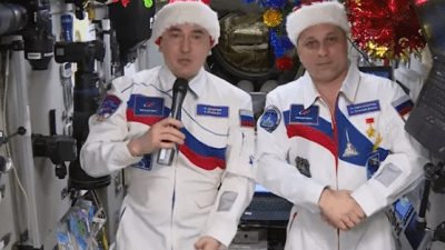 Космонавты МКС записали новогоднее поздравление для землян