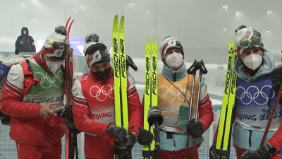 Российская сборная завоевала золото в мужской лыжной эстафете