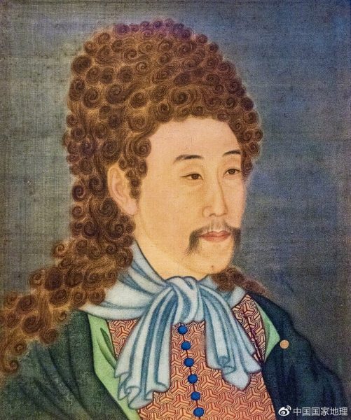 Император Юнчжэн одет, как европеец — в кудрявом парике, с аскотом. (Image: via Public Domain)