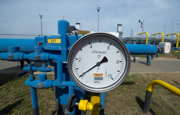 Газовые трубы на газокомпрессорной станции в Велке Капушаны, Словакия. Фото: JOE KLAMAR/AFP via Getty Images | Epoch Times Россия