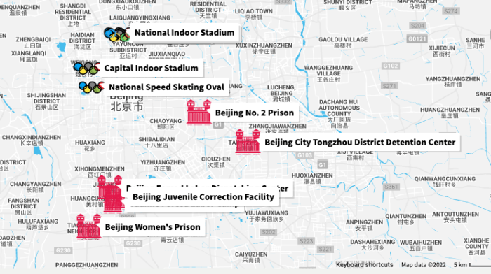 Китайские реалии: Олимпийские объекты рядом с тюремными лагерями