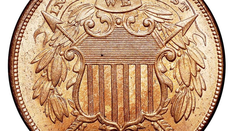  Надпись: «Мы верим в Бога» впервые появилась на лицевой стороне двухцентовой монеты США в 1864 году. (Public Domain) | Epoch Times Россия