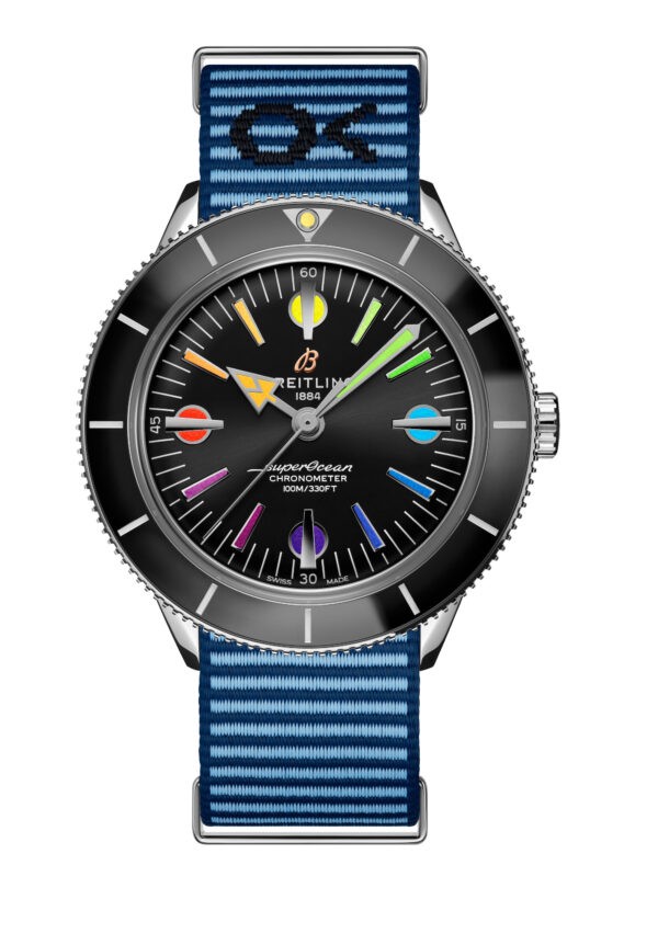 Часы Breitling Superocean Heritage '57 Limited Edition с ремешками НАТО, изготовленными из эконила. (Любезно предоставлено компанией Breitling)