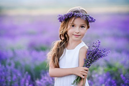 Милая девочка в поле с цветами лаванды (Фото: Shutterstock)
