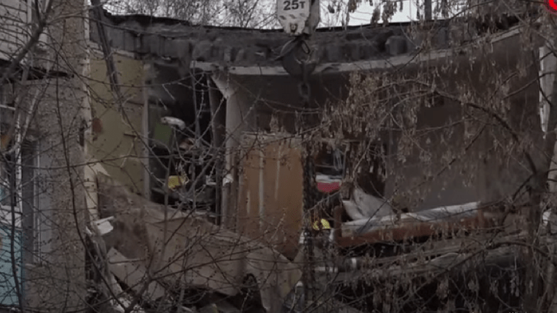 Разрушенная квартира после взрыва газа в жилом доме в Ступино. Скриншот/youtube.com | Epoch Times Россия