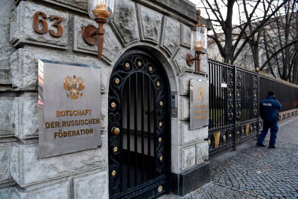 Посольство России в Берлине. Фото: JOHN MACDOUGALL/AFP via Getty Images | Epoch Times Россия