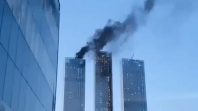 Пожар на башне небоскрёба «Москва-Сити» потушен