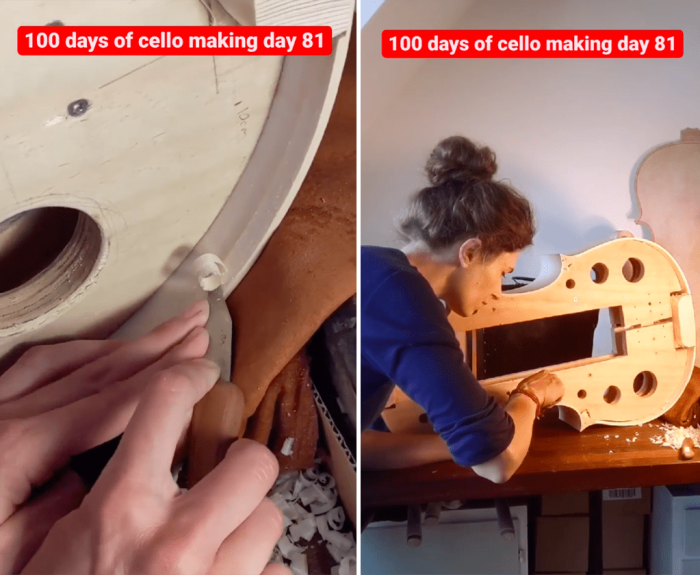 Виолончелистка 100 дней вырезала виолончель, звуки которой потрясают