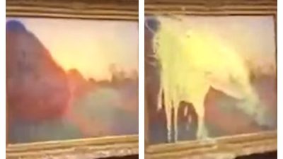 Немецкие экоактивисты облили пюре картину Клода Моне за $110 млн