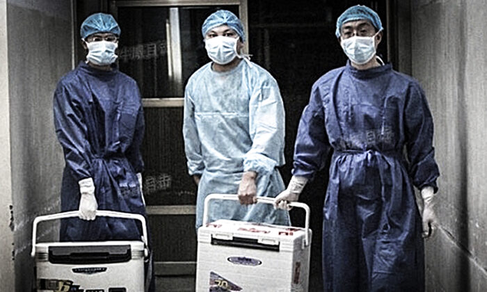 Врачи несут органы для операции по пересадке в больнице провинции Хэнань 16 августа 2012 года. (Screenshot/Sohu.com) | Epoch Times Россия