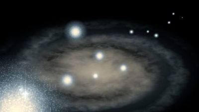 Каннибалистические пиршества галактики Андромеды, раскрытые чёрным потоком