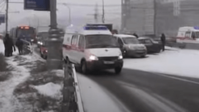 Семь автомобилей столкнулись в Москве