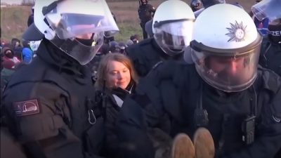 Полиция вынесла Грету Тунберг с акции против добычи угля (видео)