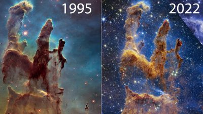 Звёздный питомник: NASA впервые получило детальный снимок «Столпов Творения»
