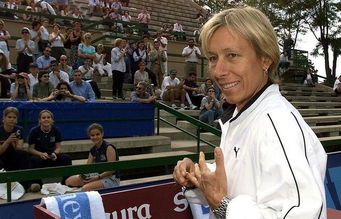 Фото: 43-летняя американская легенда тенниса Мартина Навратилова во время турнира по теннису в Мадриде, 23 мая 2000 года. (CHRISTOPHE SIMON/AFP via Getty Images) | Epoch Times Россия