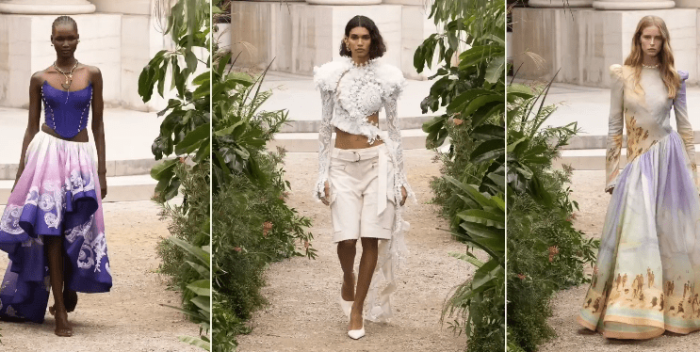 Топ 10 трендов платьев и юбок моды лета 2023. Новый романтизм. (Скриншот / ganjing.com) Топ 10 трендов модного лета 2023