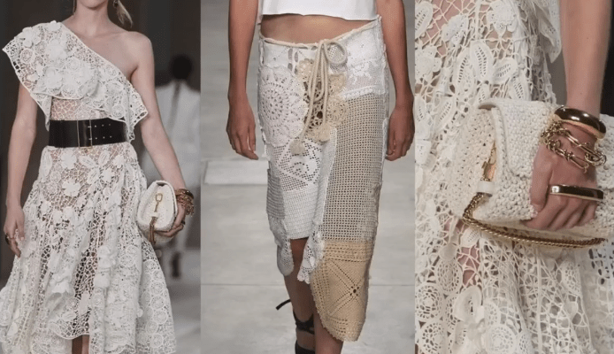 Топ 10 трендов платьев и юбок Моды лета 2023. Сетка, вязание и краше. (Скриншот / ganjing.com) Топ 10 трендов модного лета 2023