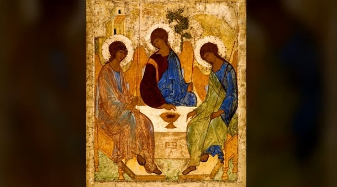 Икона «Святая Троица» Андрея Рублёва - шедевр иконописи. Фото : скриншот/DeRebus/
youtube.com | Epoch Times Россия