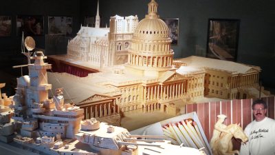 Произведениями искусства из спичек житель Гладбрука прославил свой маленький город