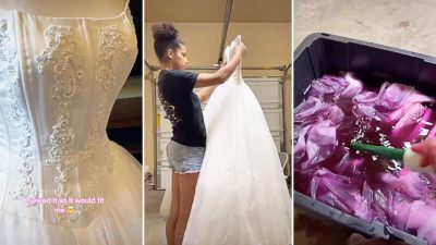 Недорогое свадебное платье из экономмагазина девушка превратила в чудесный выпускной наряд