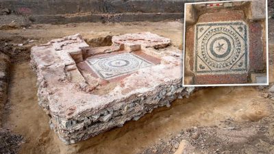 «Самый нетронутый» римский мавзолей и мозаика обнаружены при строительстве нового объекта в Лондоне