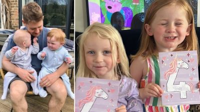 Сестры-двойняшки получают трогательные поздравительные открытки от отца, умершего от опухоли головного мозга