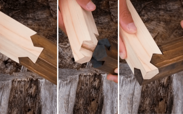 Сложная столярная конструкция под названием kawai tsugite, ставшая вирусной в Instagram Ивануки. (Courtesy of Dylan Iwanuki) Высочайшее мастерство старых японских плотников