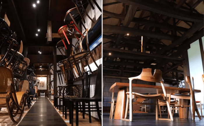 Интерьер Лаборатории стульев в префектуре Яманаси. (Courtesy of Dylan Iwanuki) Высочайшее мастерство старых японских плотников