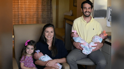 Один шанс на миллион: у пары из Луизианы родились редкие идентичные тройняшки