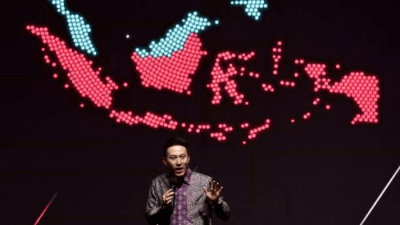 Генеральный директор TikTok Шоу Цзы Чу выступает на форуме TikTok Southeast Asia Impact Forum 2023 в Джакарте, 15 июня 2023 года. (BAY ISMOYO/AFP через Getty Images)