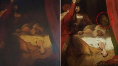 Фигура демона проявилась на 230-летней картине после реставрации