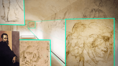 Тайное убежище Микеланджело с множеством рисунков впервые открыто для посетителей