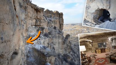 Гостиница в пещере для любителей пожить среди скал, но с удобствами