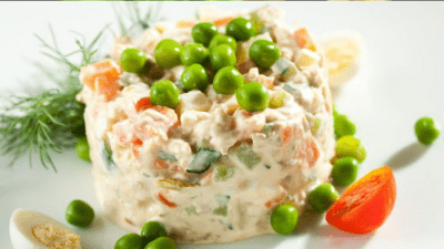 Оливье с копчёной скумбрией. (Gastronom)