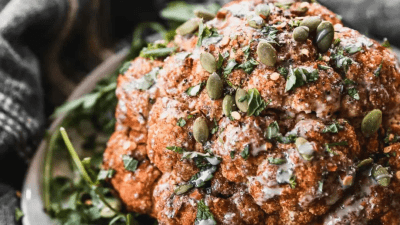 Целая запечённая цветная капуста