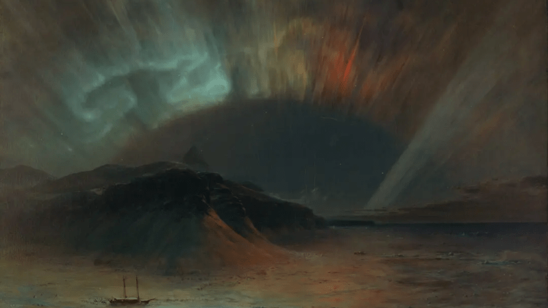 Картина Фредерика Эдвина Черча «Аврора Бореалис», 1865 год. Масло на холсте; 142 см  на 212 см. Дар Элеоноры Блоджетт; Смитсоновский музей американского искусства, округ Колумбия. (Public Domain) | Epoch Times Россия