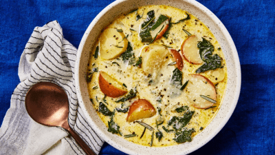 Вегетарианский картофельно-капустный суп