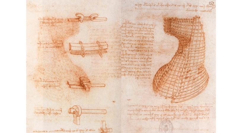 Как профессор Университета Массачусетса обнаружил утерянные работы да Винчи Двойная страница рукописи о памятнике Сфорца из «Мадридских кодексов», давно утраченного манускрипта Леонардо да Винчи. (Public Domain) | Epoch Times Россия
