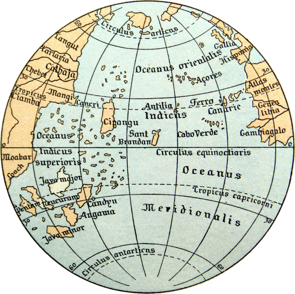 Северная земля на глобусе Мартина Бехайма